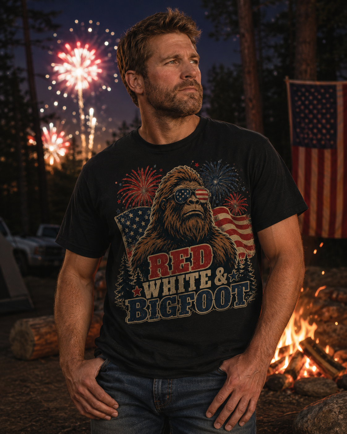 Red White And Bigfoot